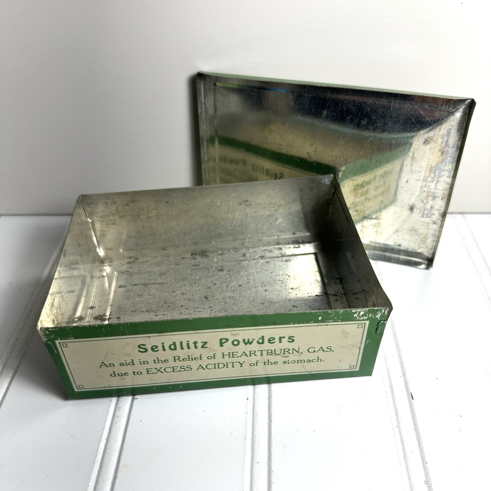 Vintage Green Tin Seidlitz Powders Charles R Doane Inc New York