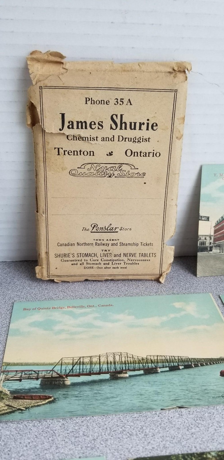 1900s James Shurie Chemist & Druggist Ontario Canada 15-Postcards & Envelope Up3