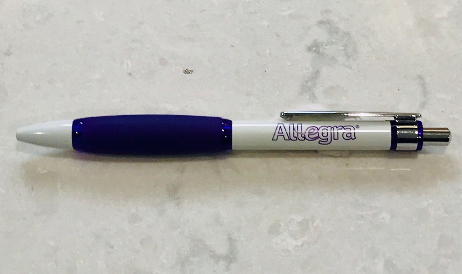 Pharmaceutical Advertising ALLEGRA Drug Rep Paper Mate Click Pen w/ Grip Writes