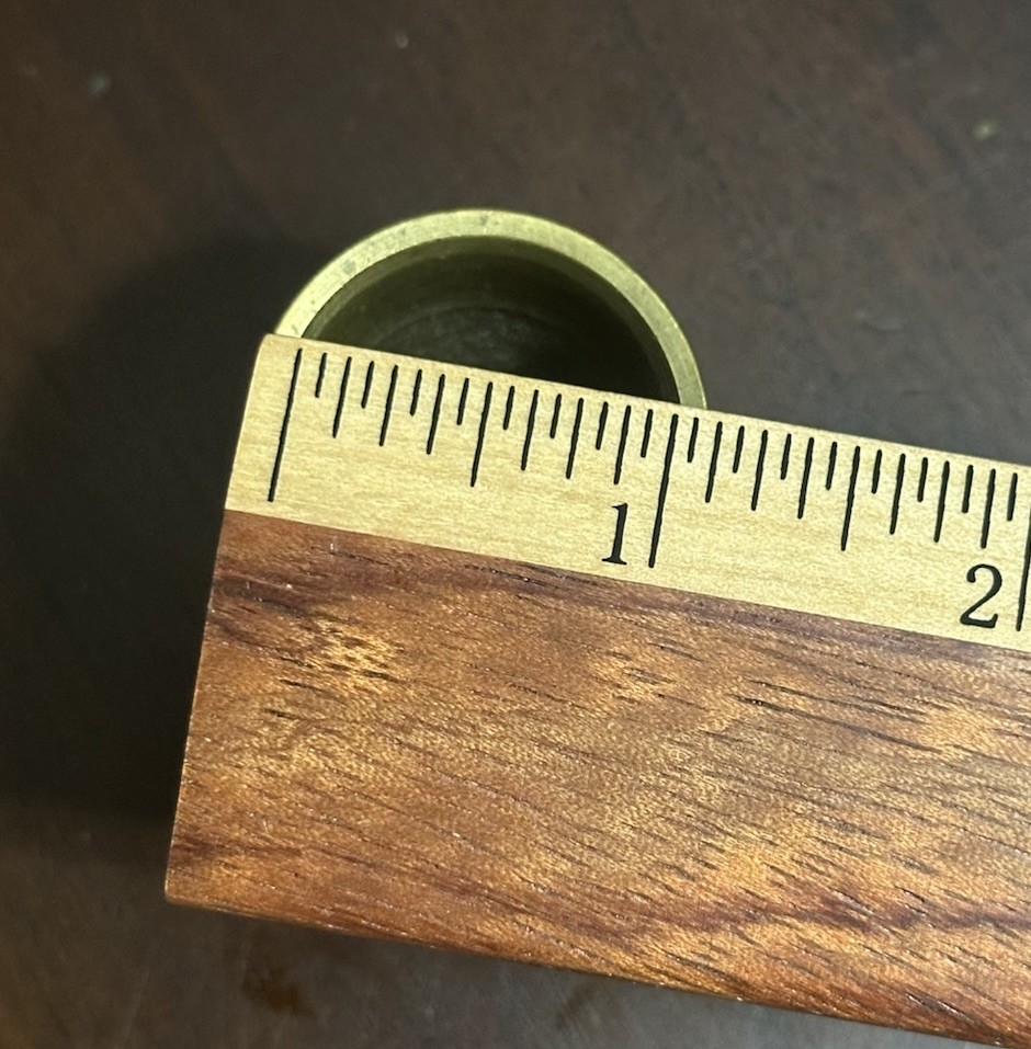 Antique Brass Mortar Pestle Small Apothecary Tools Solid Brass Vintage 1.3’ Inch