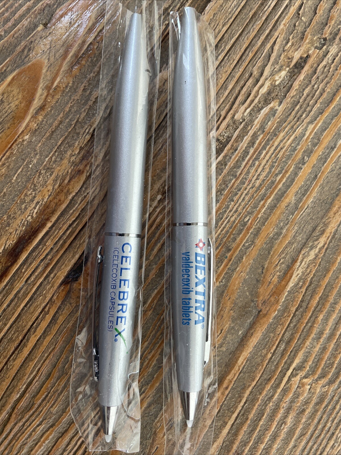 2 Rare Celebrex/Bextra Collectible Pens Heavy Metal Silver W/ Stylus
