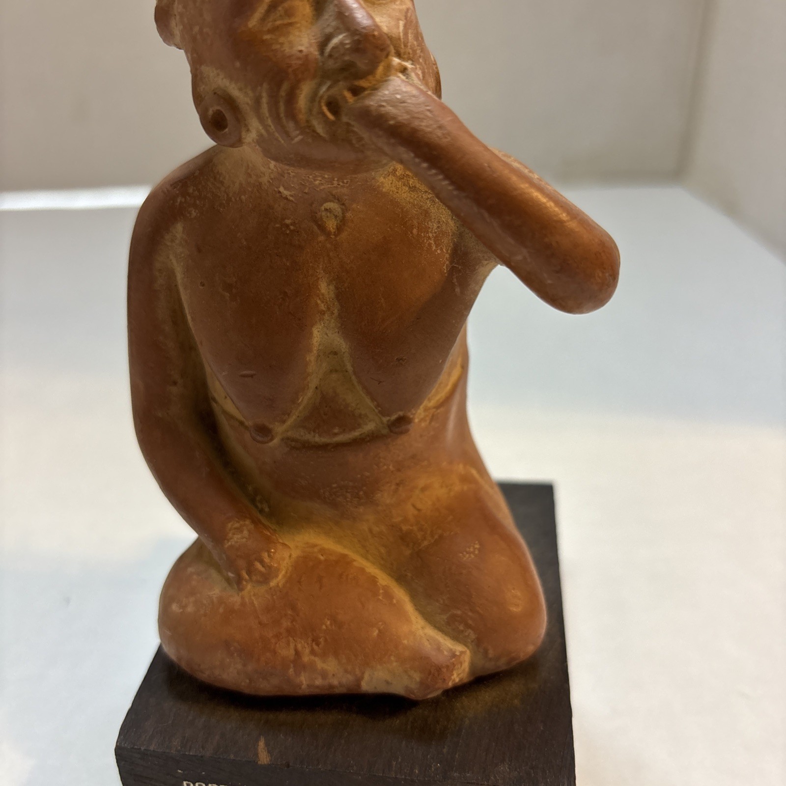 Vtg Portrait Of Anxiety/Depression Etrafon Promo Clay Figurine Mexico ca 800 AD
