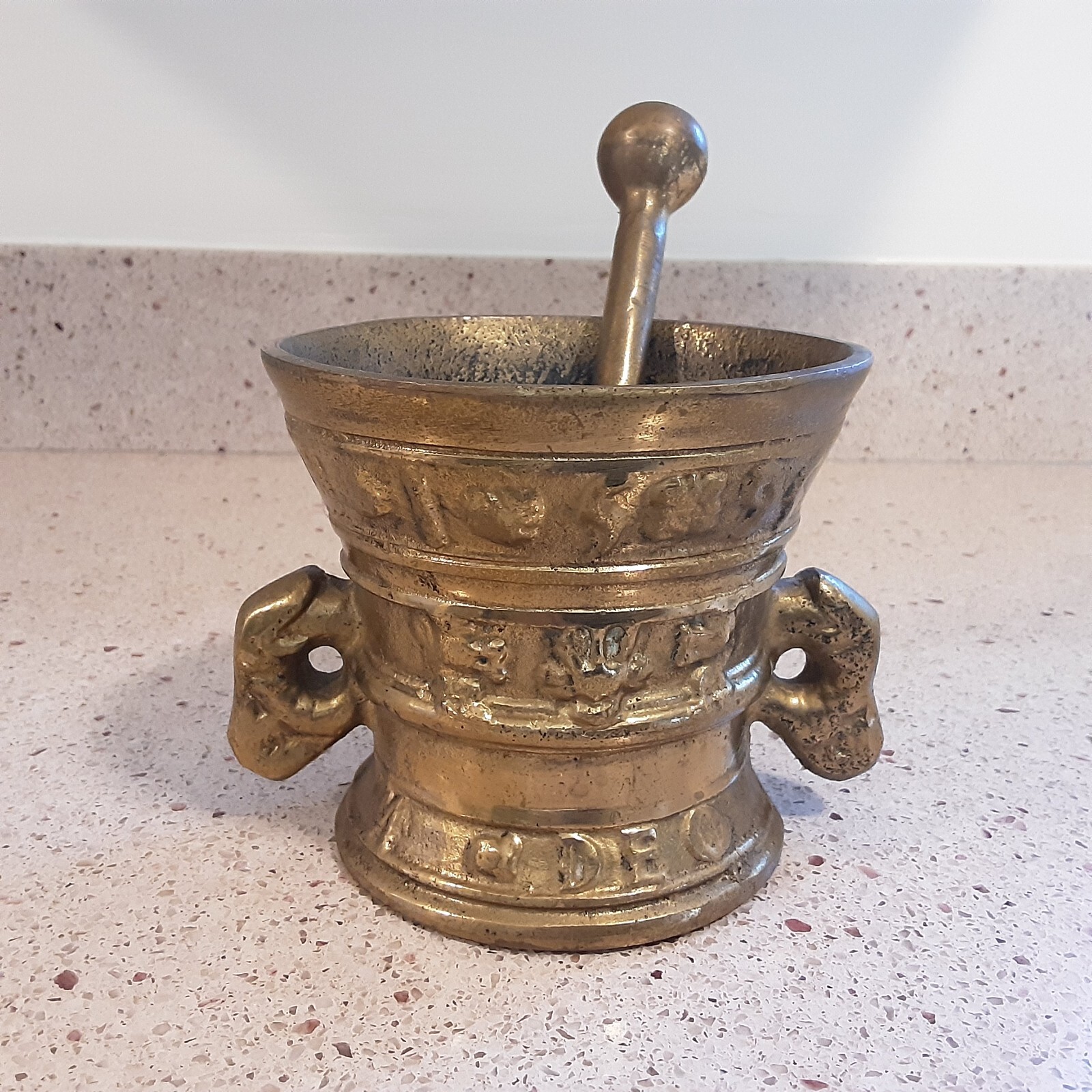 Reproduction Brass/Bronze Dutch Mortar & Pestle