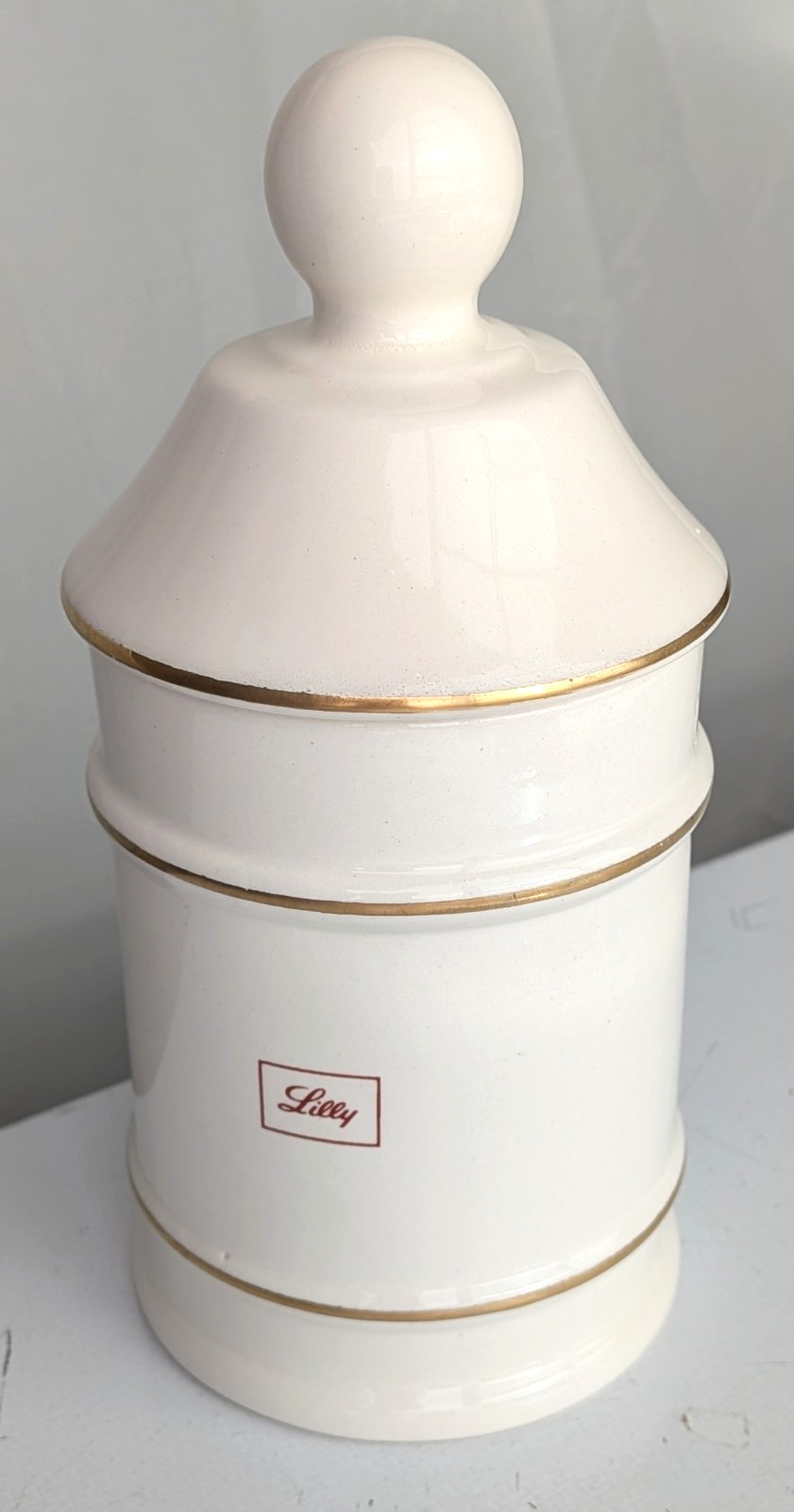 Vtg Darvocet Ceramic Apothecary Jar By Lilly Made Mexico