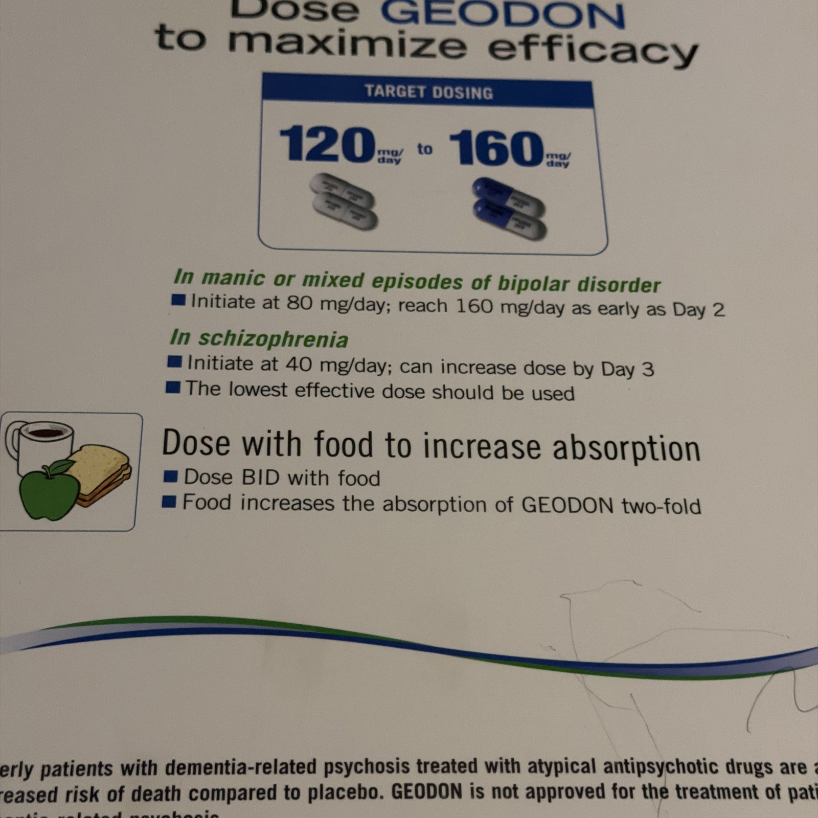 Geodon Clipboard Drug Rep Promo 2000s