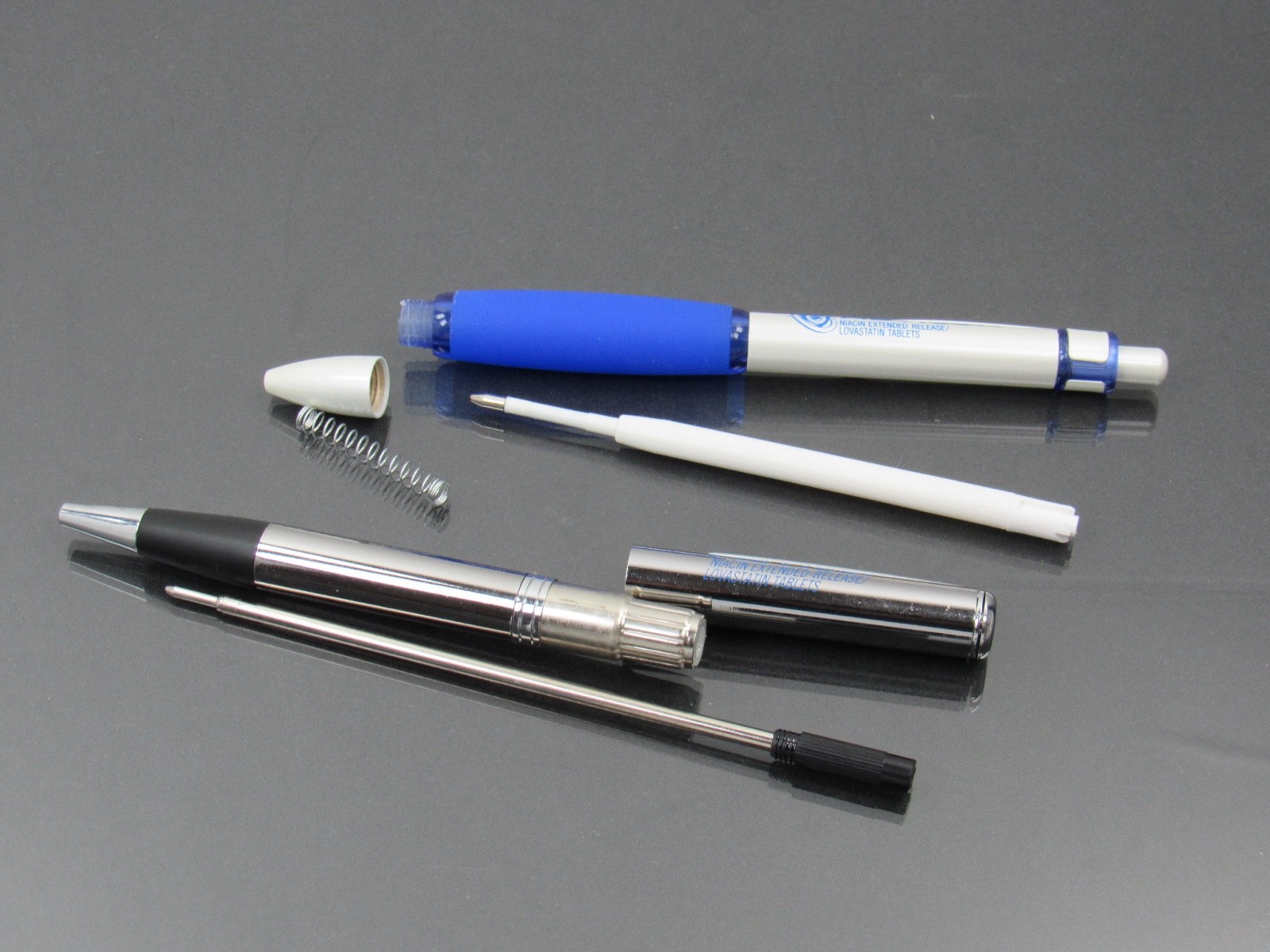 Advicor Metal PENS Drug Rep Pharmaceutical Promo Medical Advertising Lot of 2