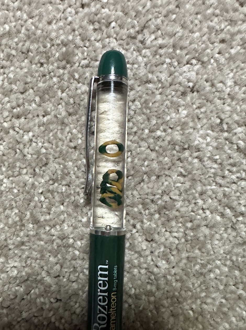 Rozerem Drug Rep Pharmaceutical Advertising Metal Pen, Tilt Floaty Pen, Works
