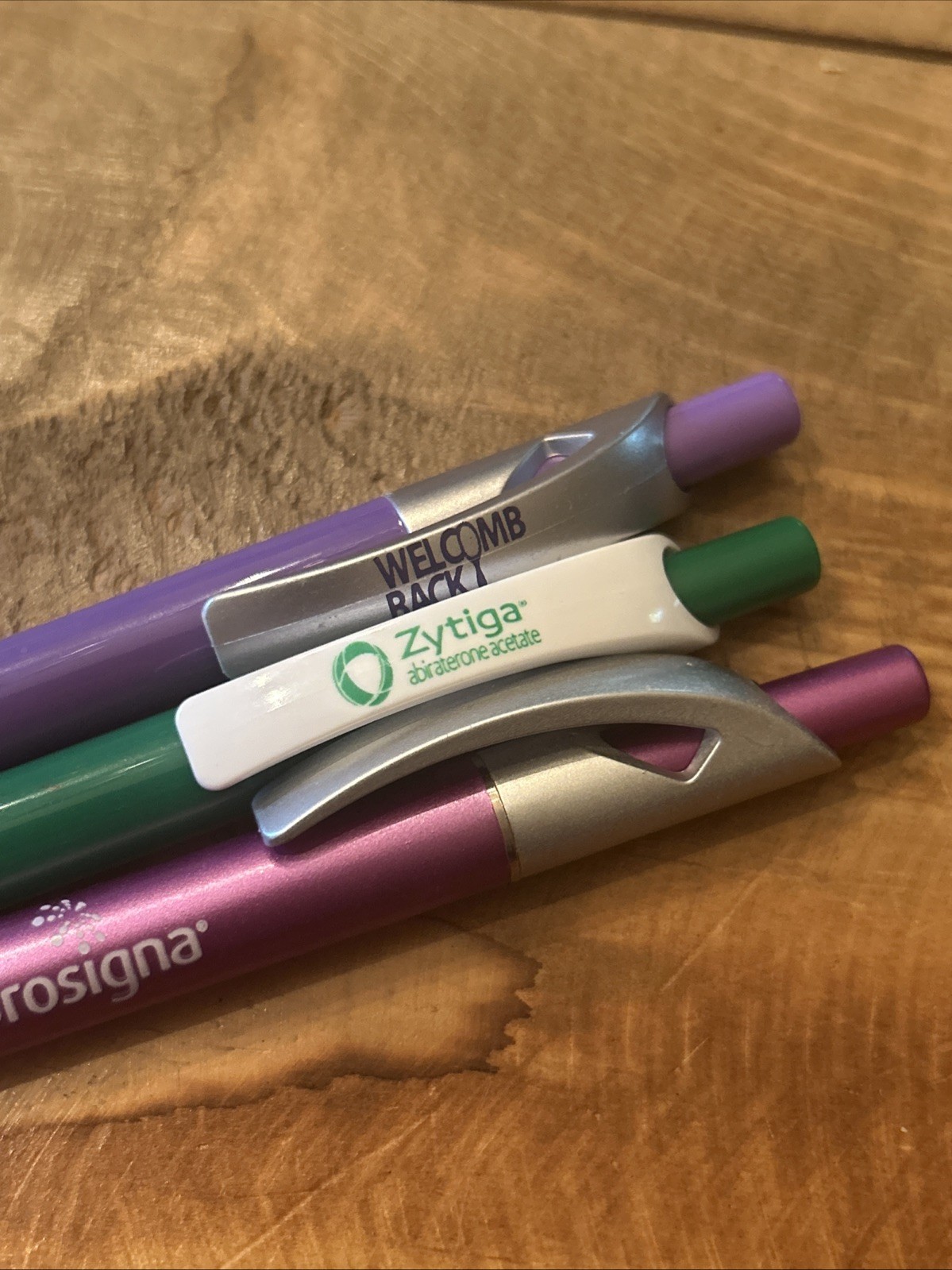 3 Never Used Medical Drug Rep Pharmaceutical Pens Caelyx / Zytiga / Prosigna