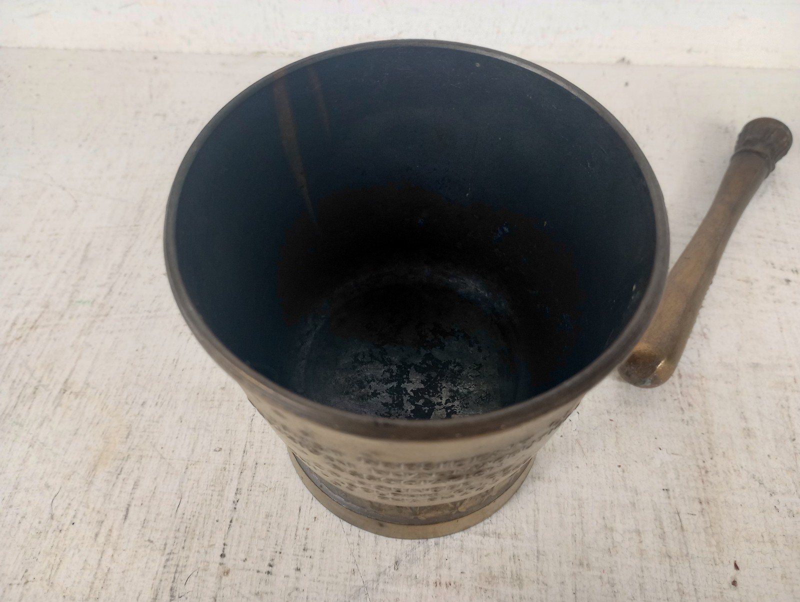 Vintage Brass Mortar Pestle Daniel B. Smith American Pharmaceutical Association