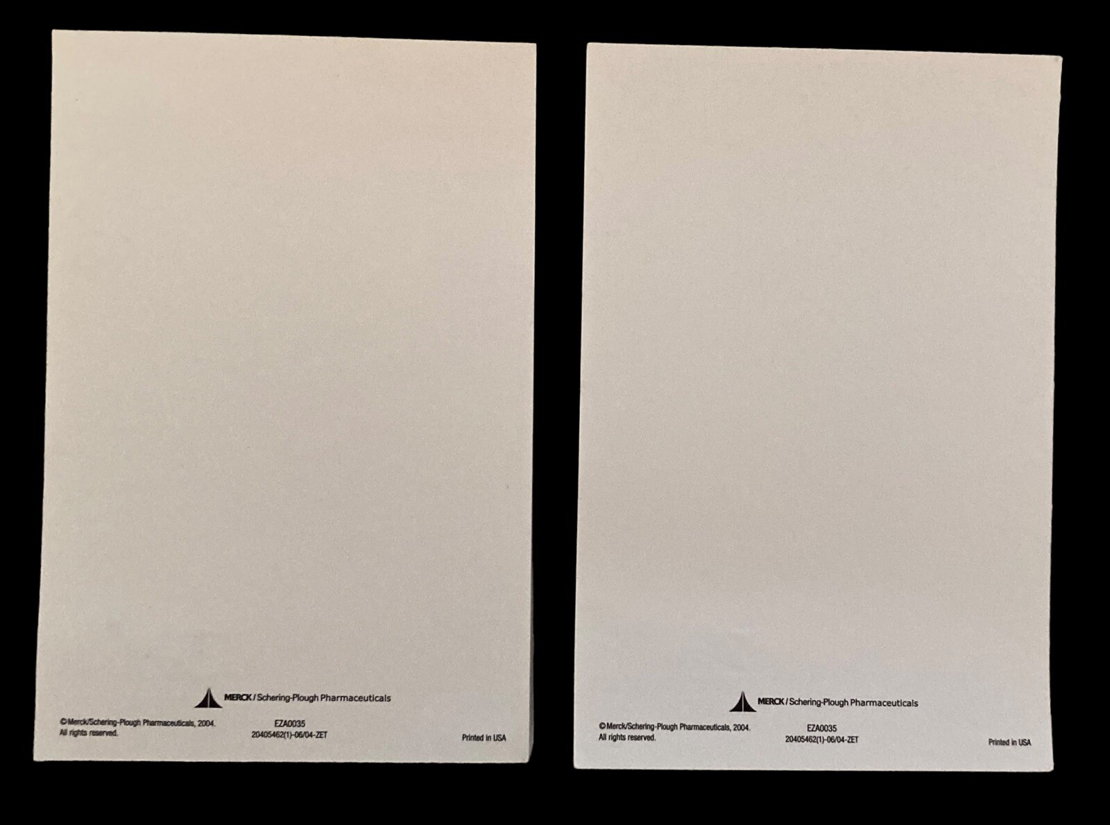 Pharmaceutical Swag 2 Note Pads Zetia Drug Rep Scratch Pad Paper Merck Plough