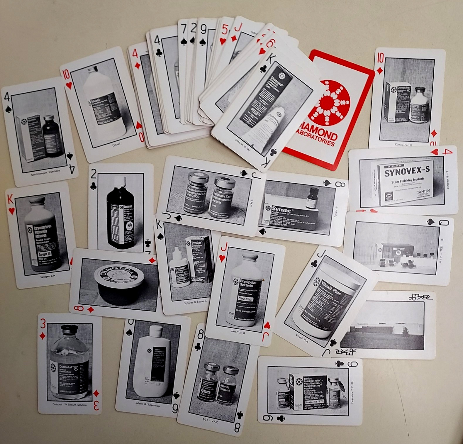 Vintage Rare Pharmaceutical Drug Rep Diamond Laboratories Deck Playing Cards
