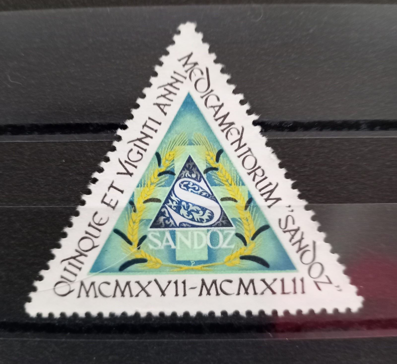 SANDOZ LSD Ergotamine mushroom 25 Year jubilee 1917-1942 Post Stamp MEGA RARE
