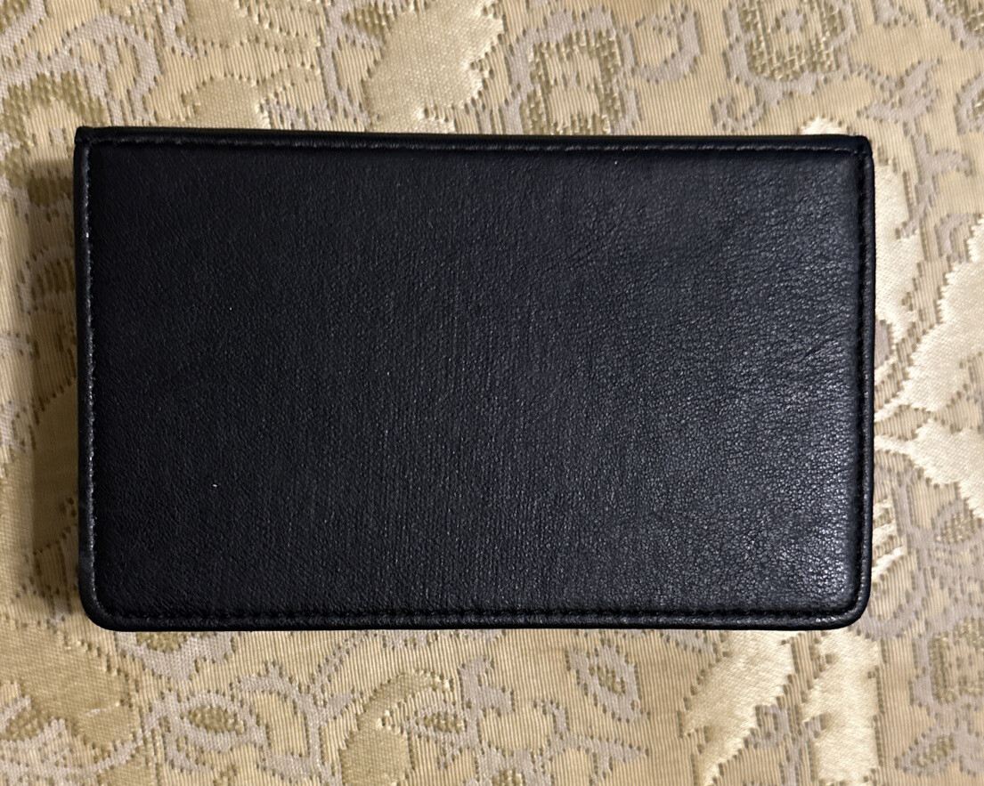 Black Faux Leather Embossed Nexium desk notepad Pharmaceutical advertisement
