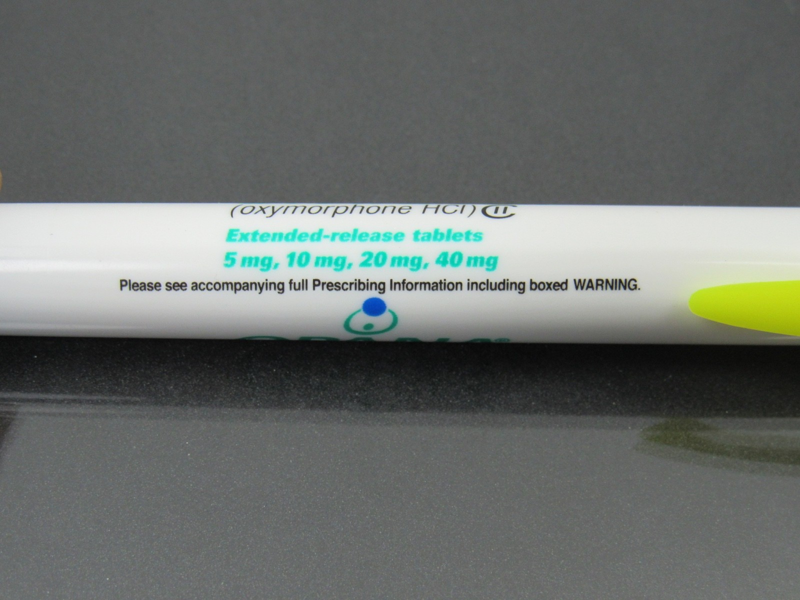 Opana ER Oxymorphone CII PEN, Insert + Highlighter Drug Rep Pharmaceutical Promo