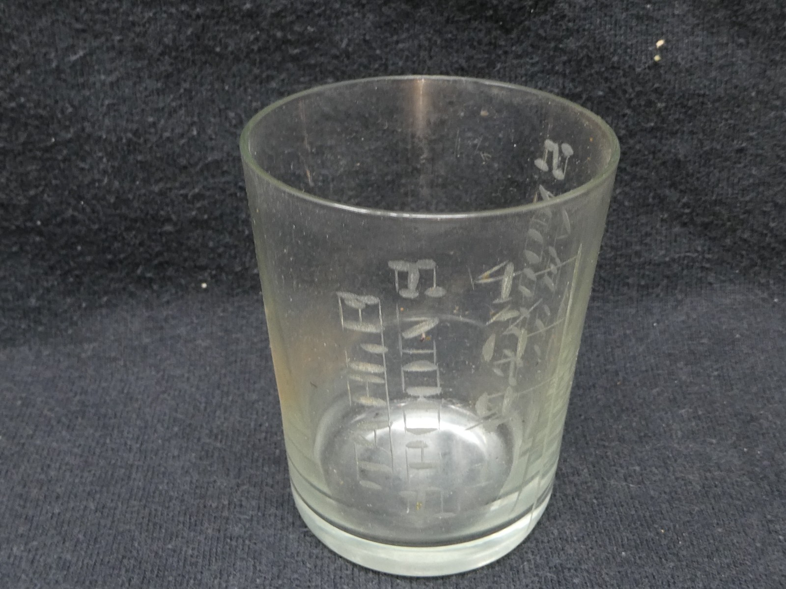 Cased Minim & Medicine Glass Measure Etched Apothecary Graduated Set