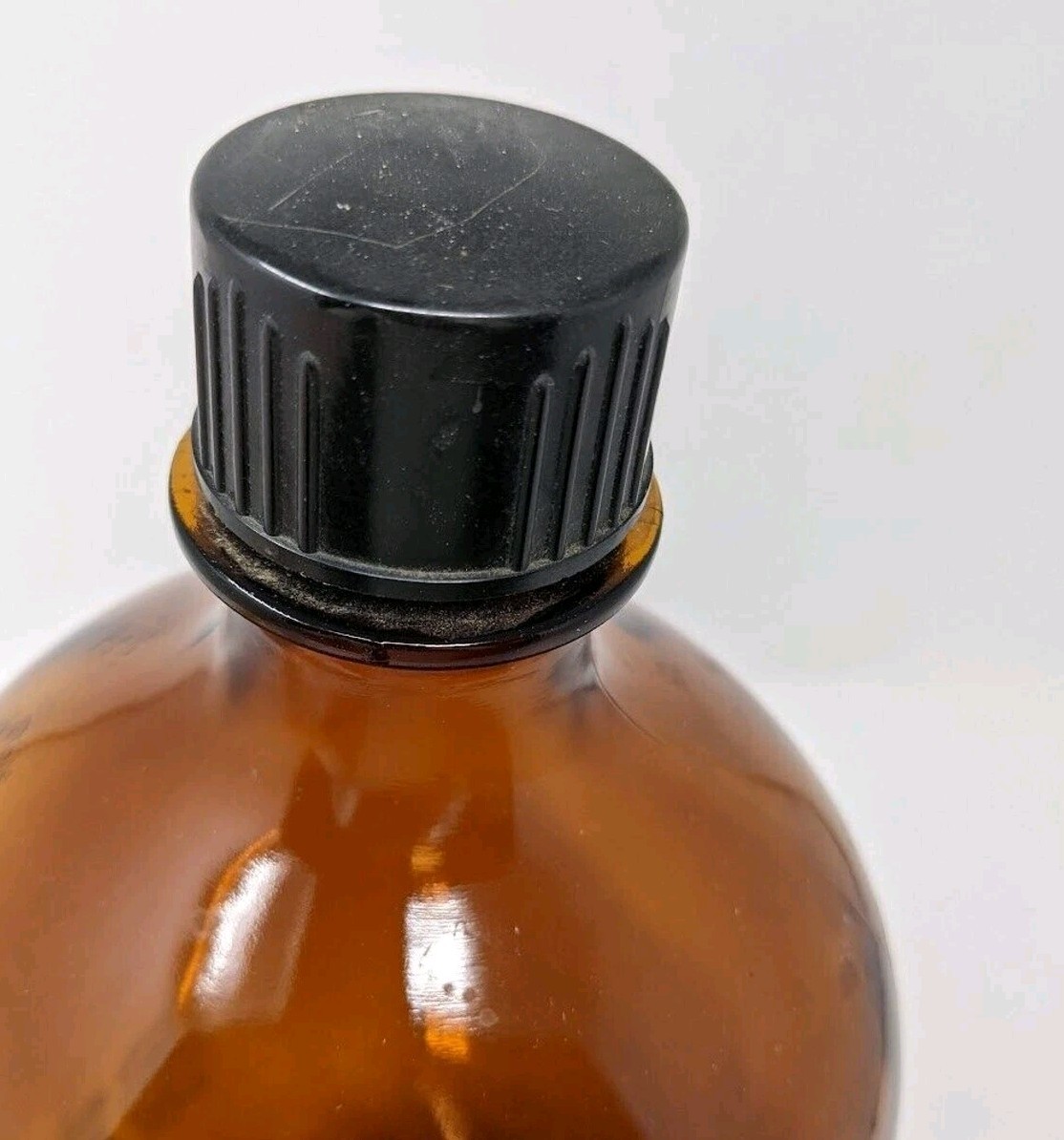 Gallon Duraglas Amber Glass Apothecary Bottle Medicine Pharmaceuticals 13″