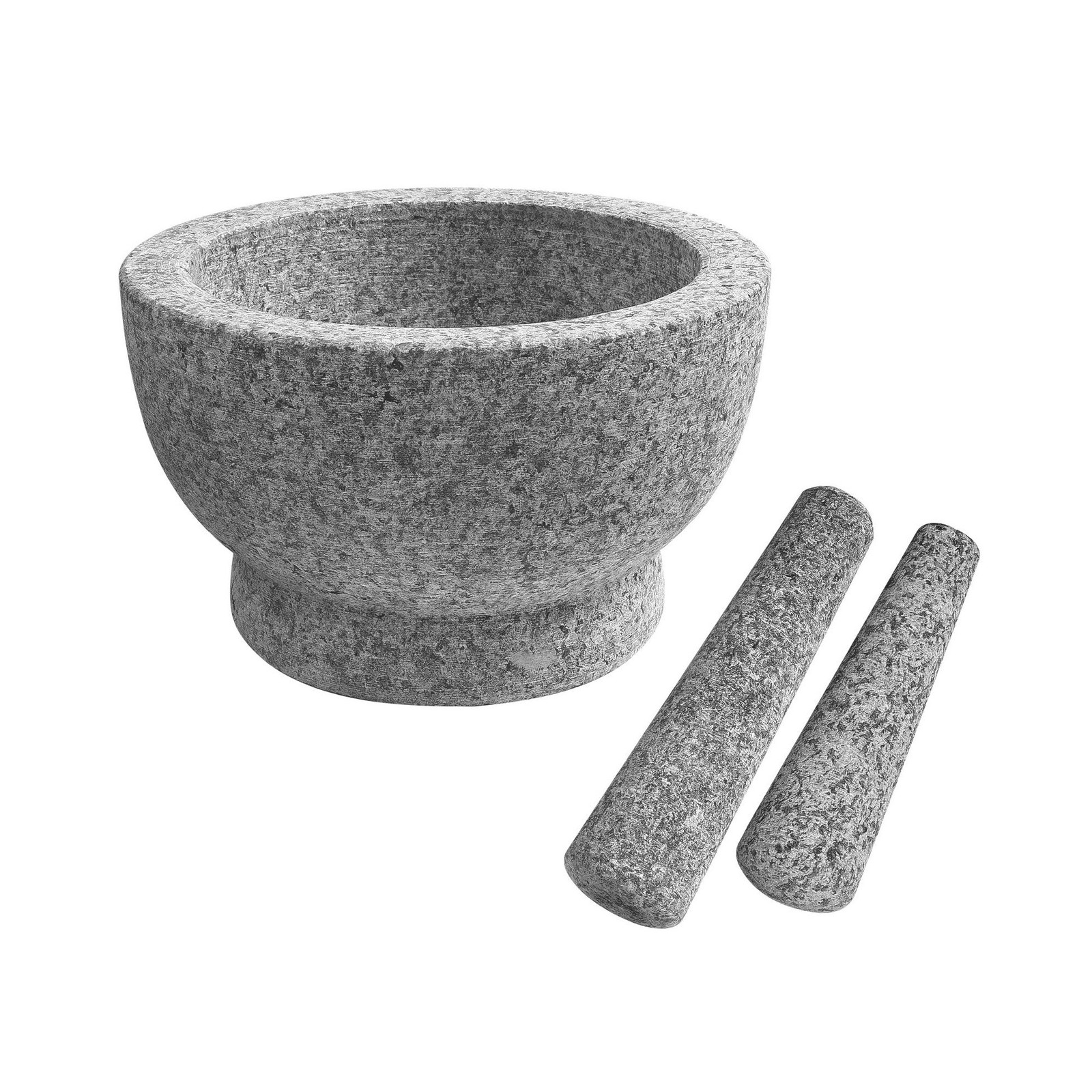 8 Inch Large Capacity Mortar and Pestle Set – One Mortar and Two Pe… Fast Ship