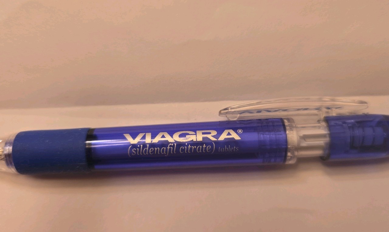 VIAGRA Plastic Wide Body Ink Pen Pharmaceutical Drug Rep Promo Vintage WRITES