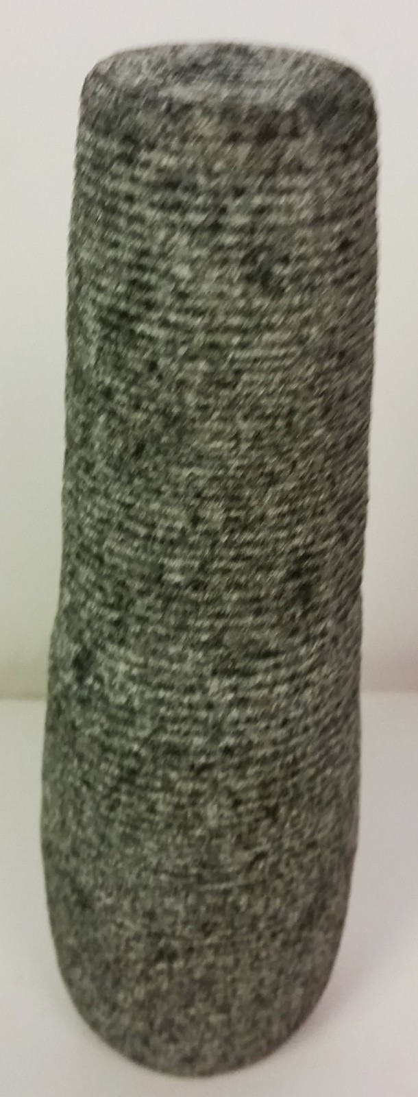 4″ Mortar and pestle grey unfinished granite detailed turnings pestle & mortar