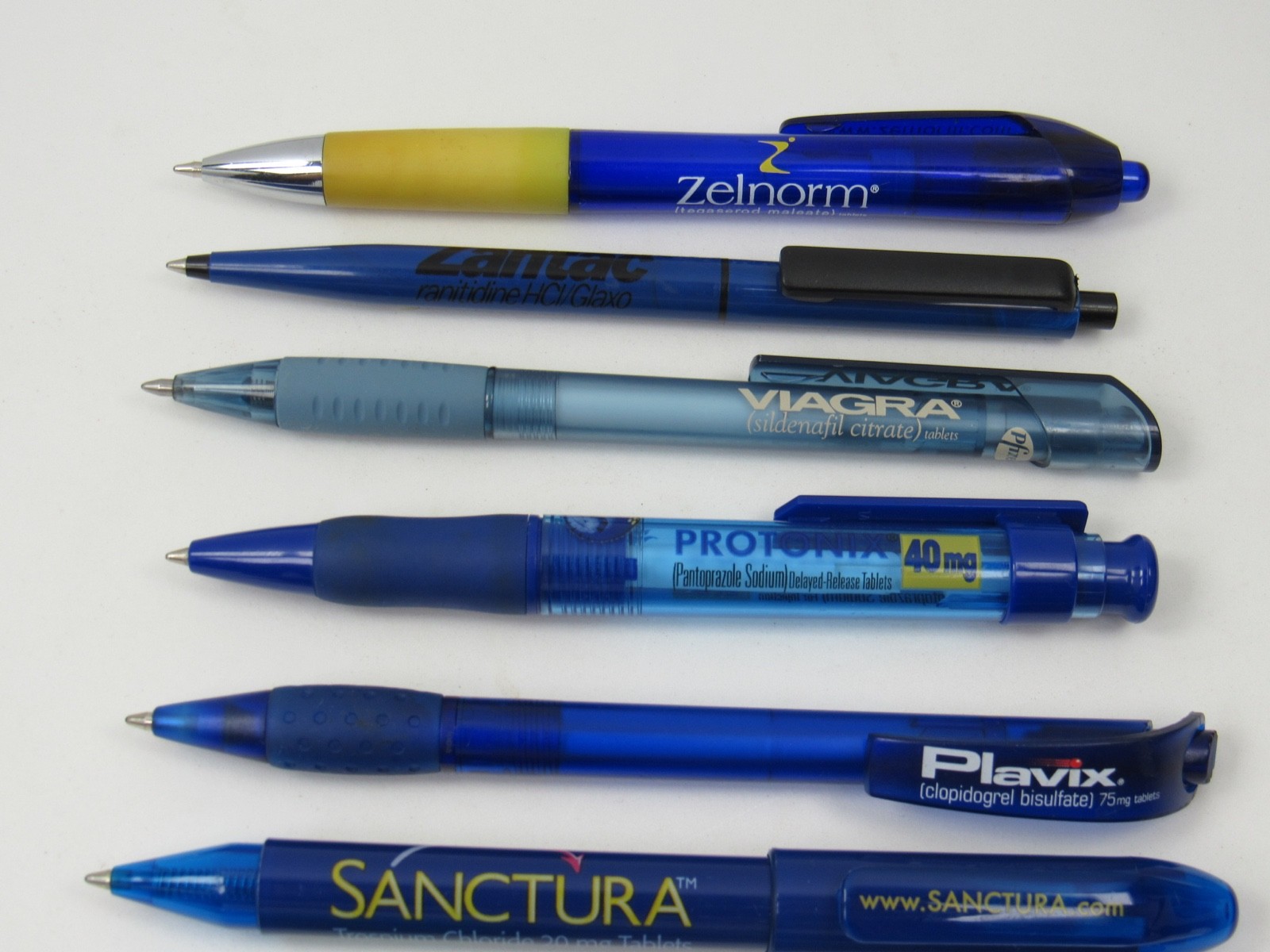 Lot of 10 PENS Drug Rep Pharmaceutical Promo Medical Advertising Shades of Blue