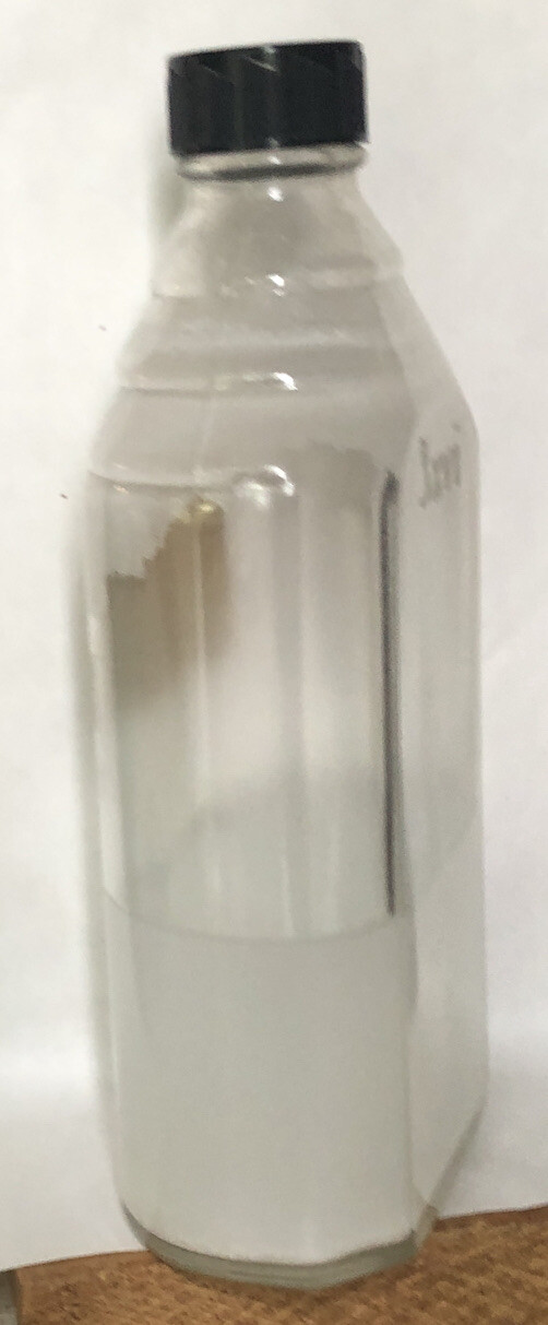 Vintage CLEAR GLASS Apothecary RX Medical Pharmacy Jar Bottle Rexall Lime Water
