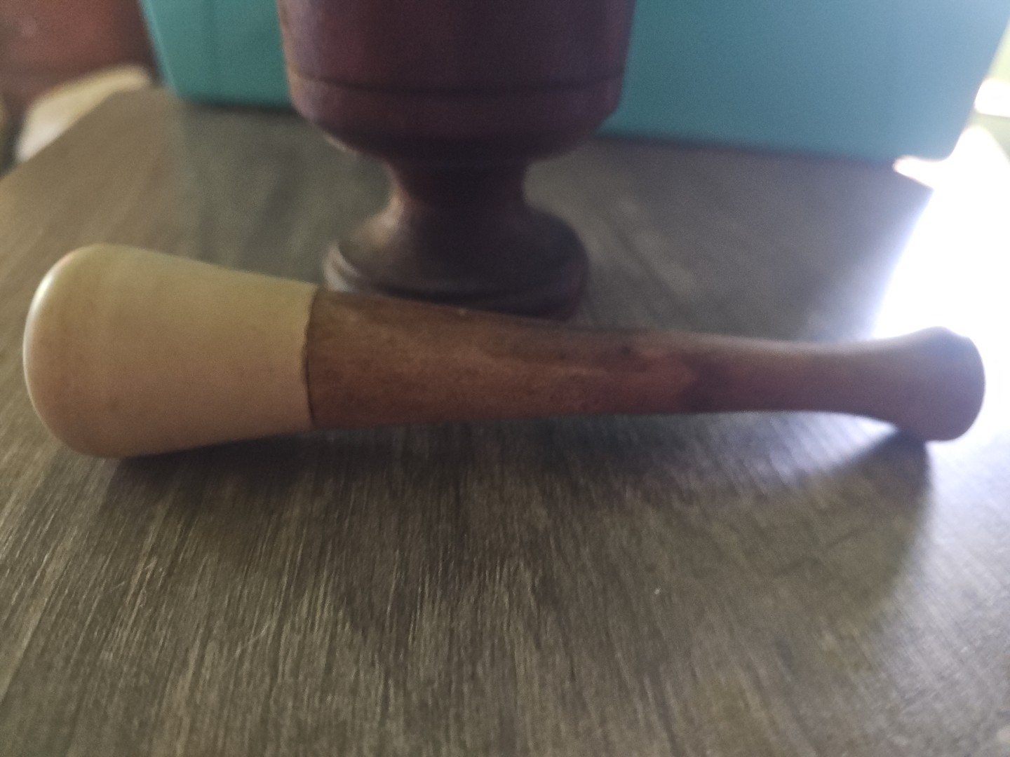 Vintage Wooden Apothecary Mortar & Pestle set