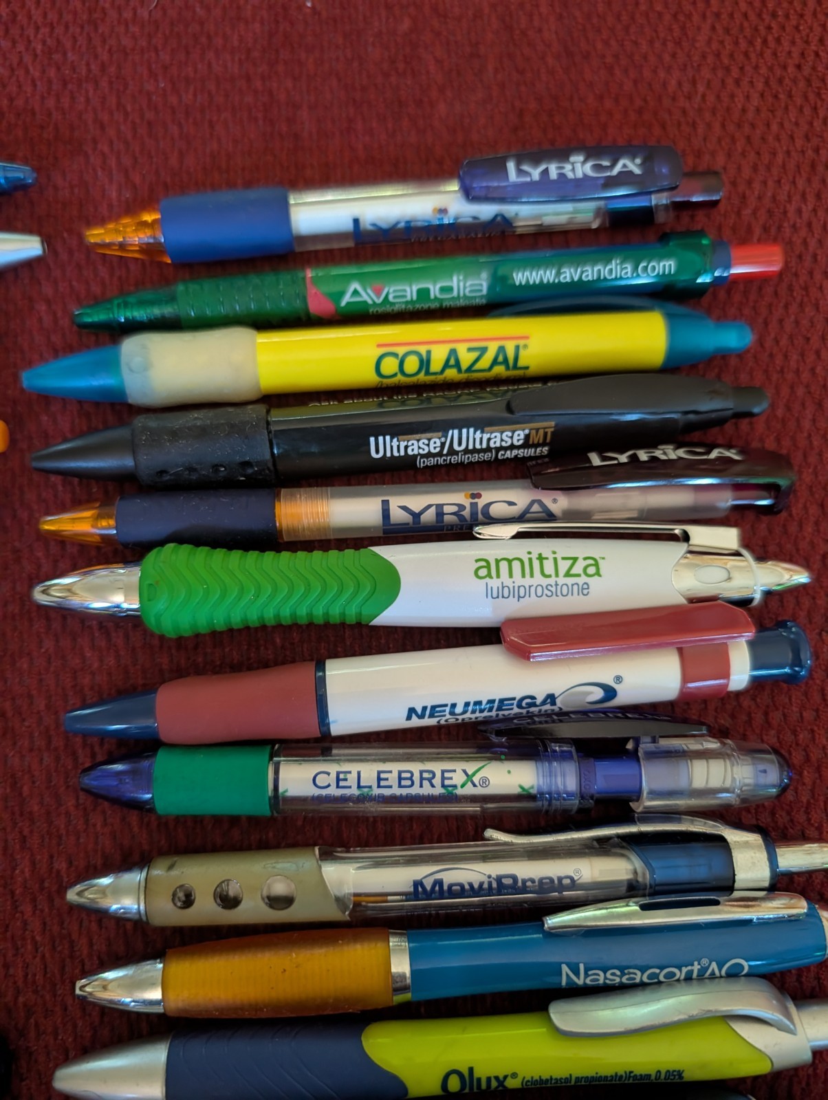 Lot of 30 Vintage Pharmaceutical Drug Rep Medical Promo Advertising Pens Viagra