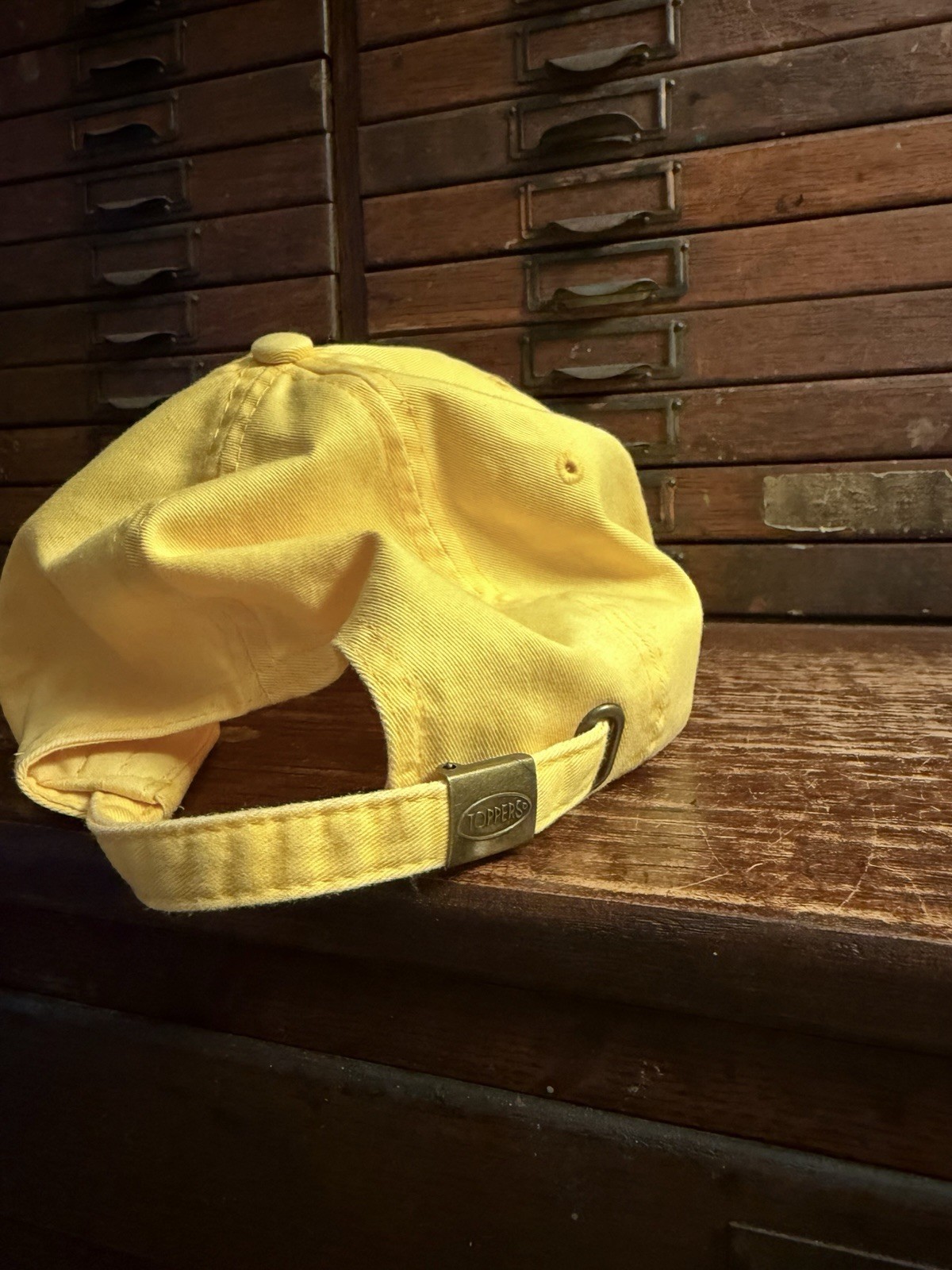 Astra Zeneca Pharmaceutical Promo Hat Yellow One Size Adjustable Embroidered
