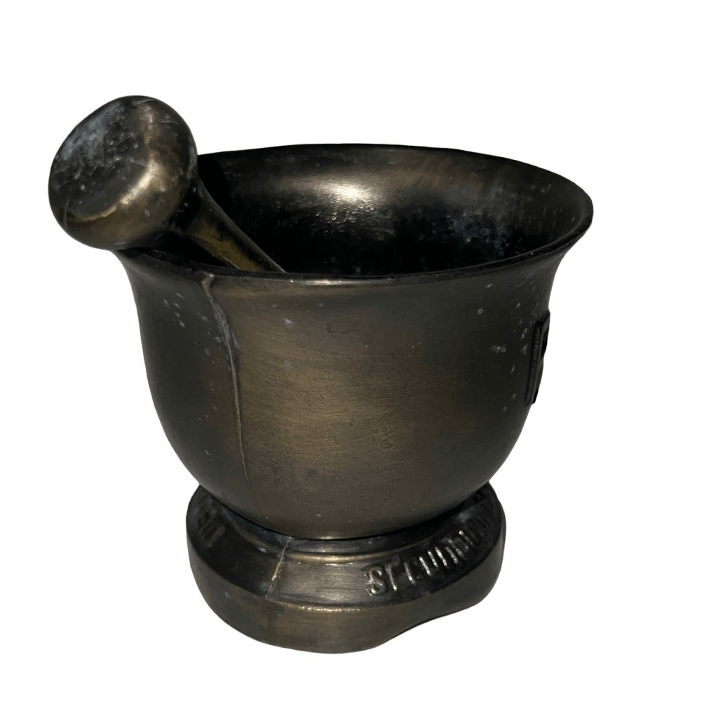 Dr. John Morgan Solid Brass Mortar & Pestle Vintage Apothecary Piece