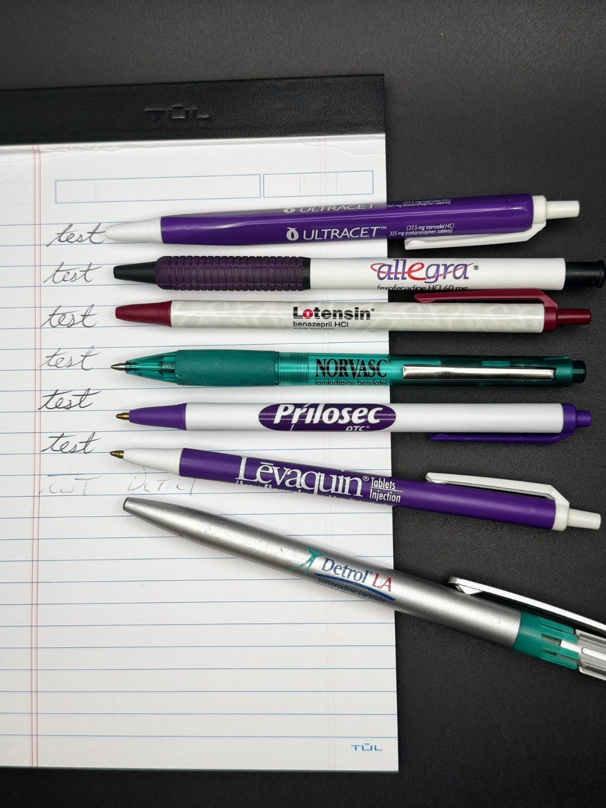 Lot (8) Pharmaceutical / Drug Rep Pens – Levaquin, Norvasc, Prilosec Allegra