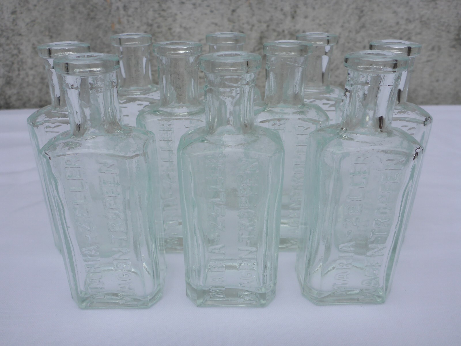 2X Old Small Medicine Glass Pharmacy Apothecary Bottle Maria Zeller Magnet Drops
