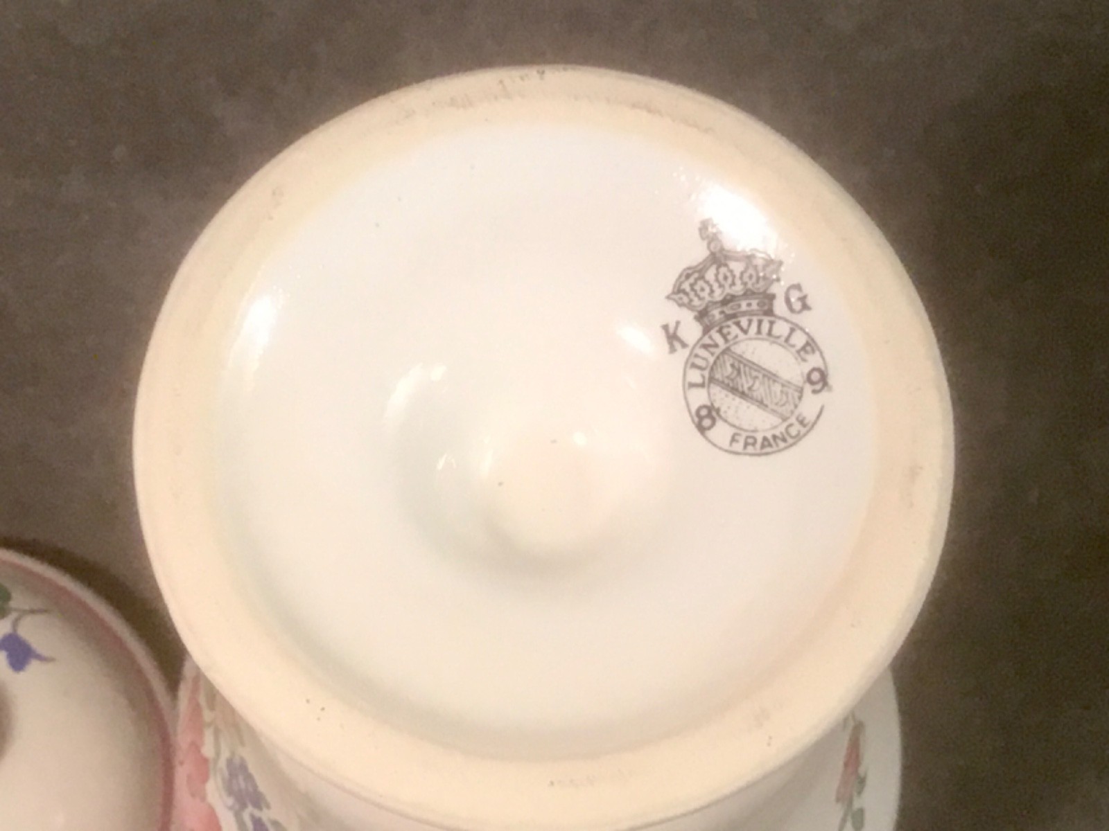 Vintage French Faience Apothacary Pharmacy Jar with Lid