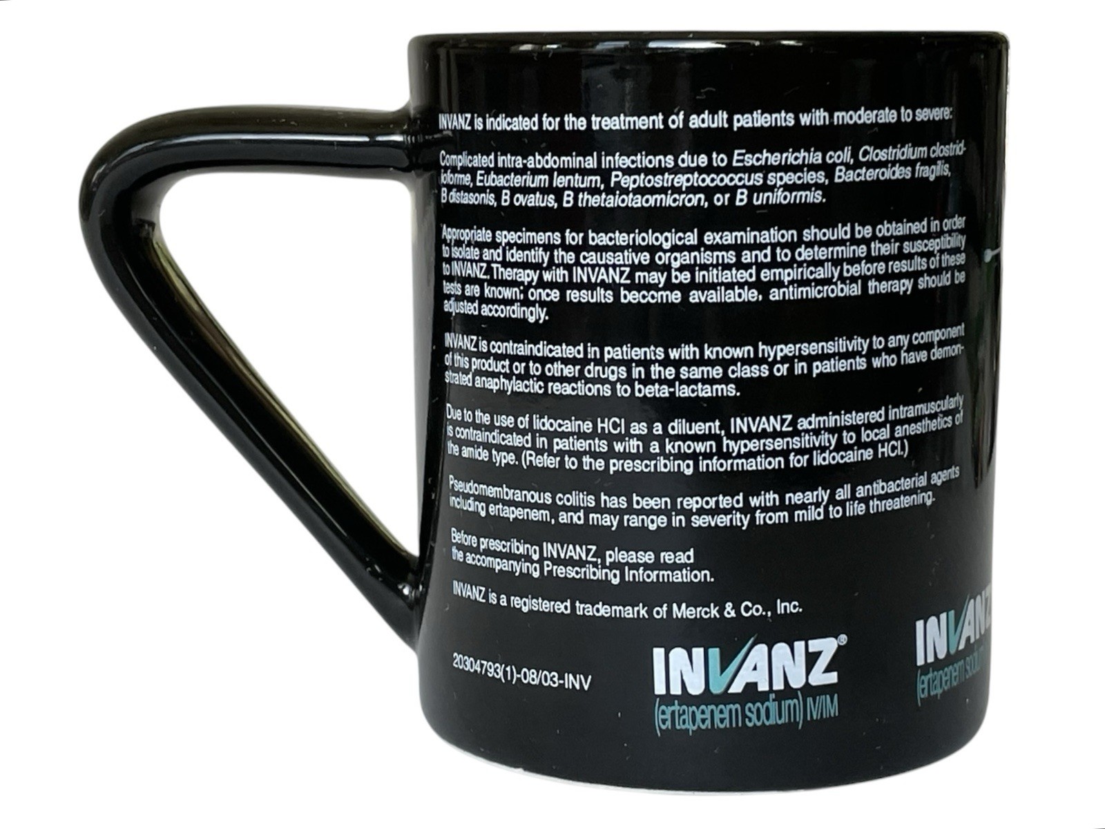 Pharmaceutical Drug Rep Coffee Mug Cup w/ Colorful Bacteria Image, Merck & Co