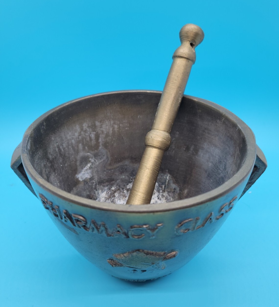 Vintage Pharmacy Class 1970 Mortar & Pestle Rx Secundum Artem Schering