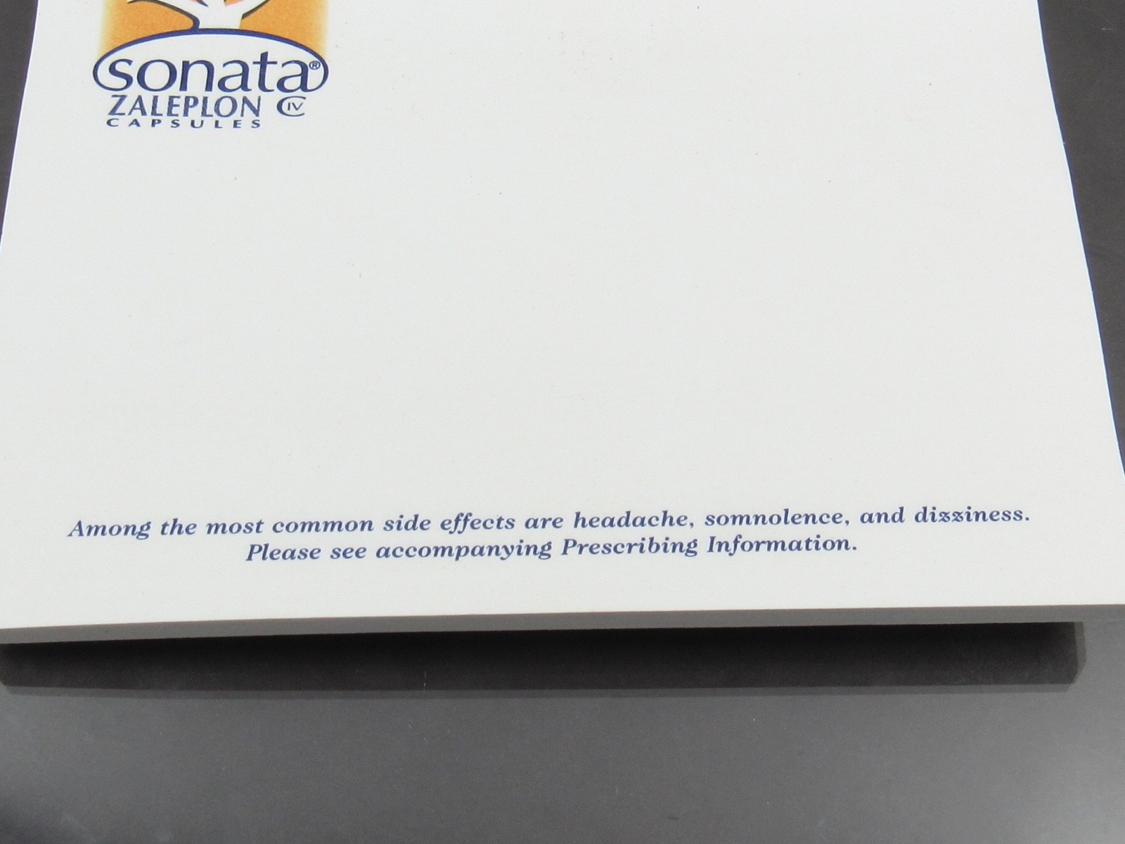 Sonata CIV PEN + Sticky Notes Drug Rep Pharmaceutical Promo Advertising w/ Info