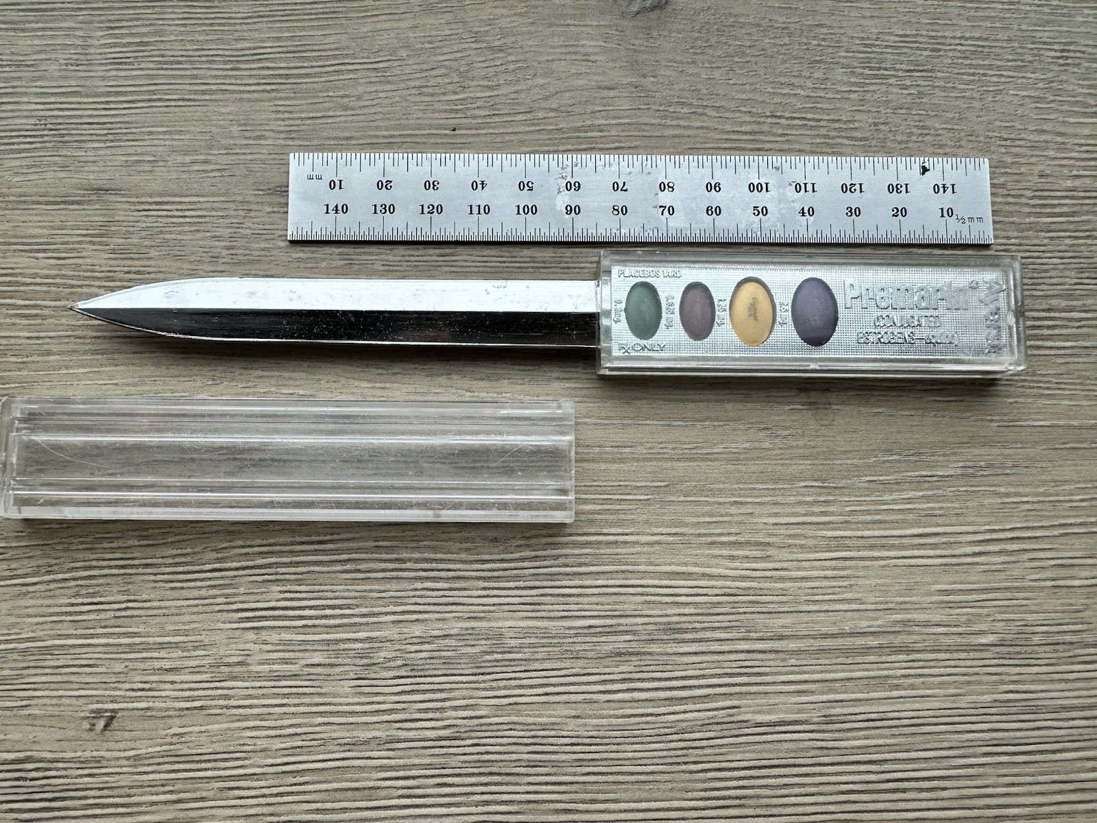 VINTAGE AYERST PREMARIN ADVERTISING SALESMAN LETTER OPENER PHARMACEUTICALS SALES