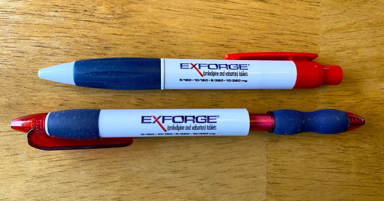 Set of 2 EXFORGE Pharmaceutical Drug Rep Collectible Promotional Pens