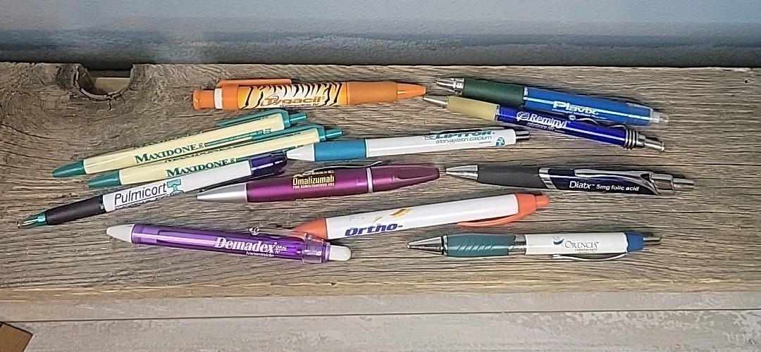 12 Drug Rep Pharmaceutical Pens Foltx Orencia Maxidone Reminyl Pulmicort Demodex