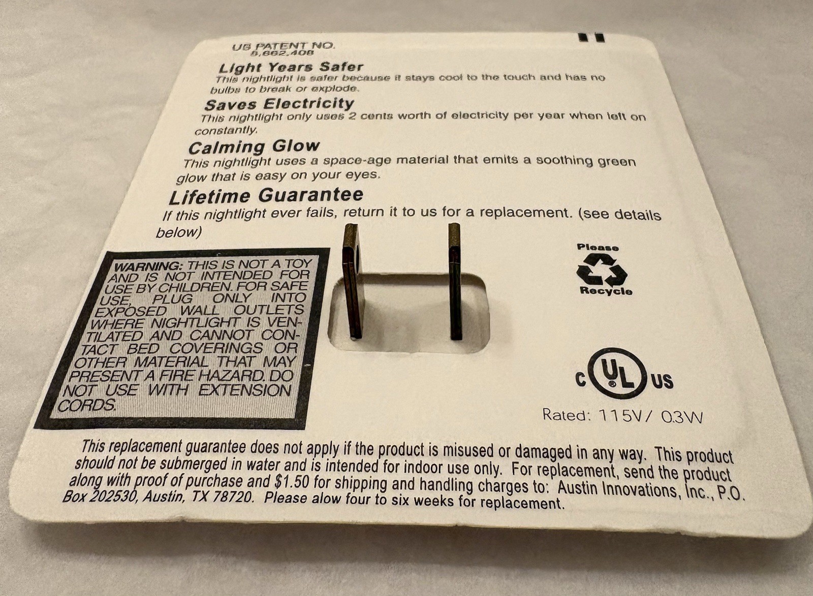 VTG 1990’s AMBIEN NIGHTLIGHT PHARMA ADVERTISING DRUG REP LOGO NEW RARE HTF