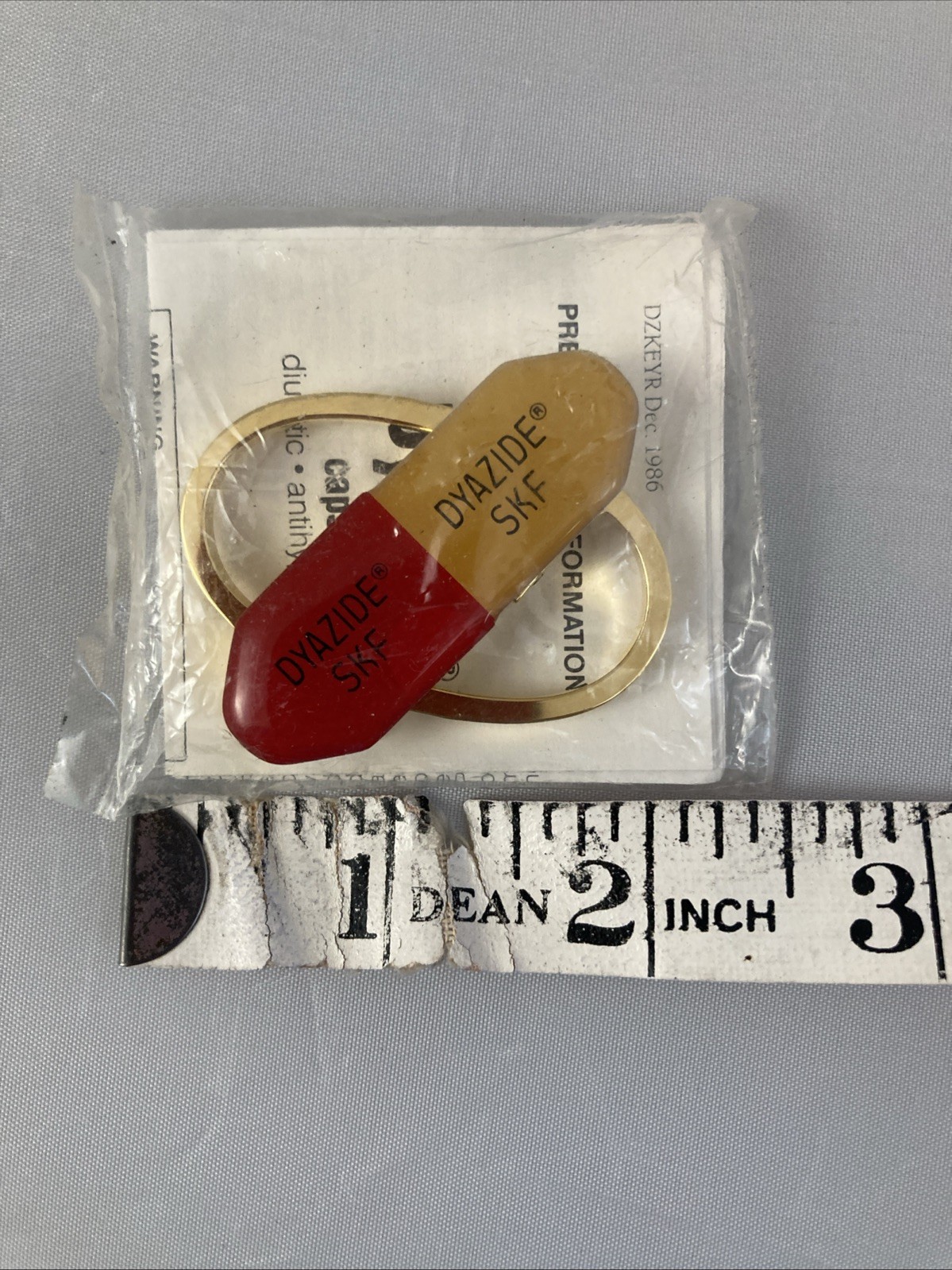 Pharmaceutical Drug Rep SKF Key Chain Collectible Dyazide Pill Vintage New