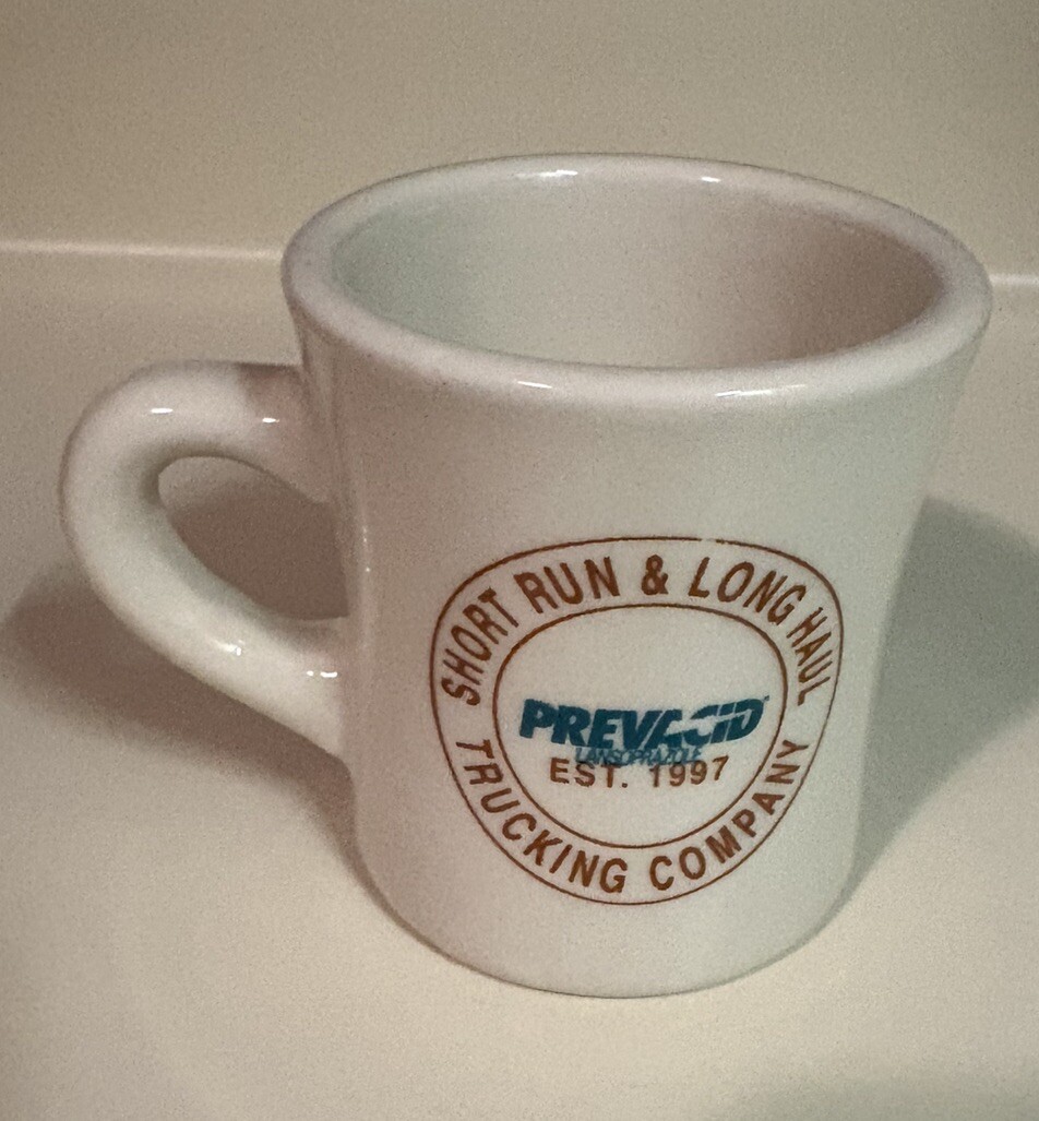 Vtg 1997 Pharma Drug Advertising Trucking Coffee Mug Cup Prevacid Lansoprazole
