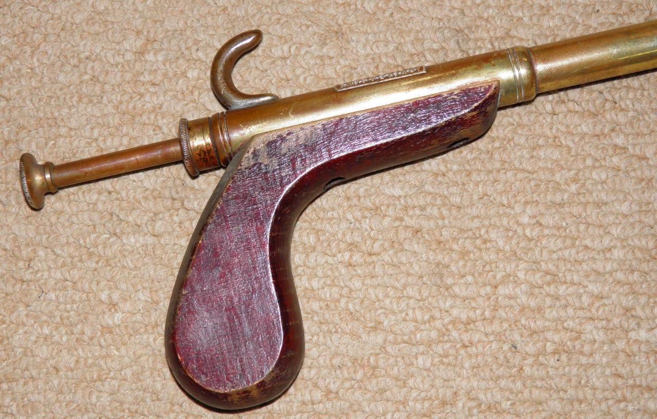 Antique Brass Horse / Livestock Veterinary Farm Balling Gun By Arnold & Sons