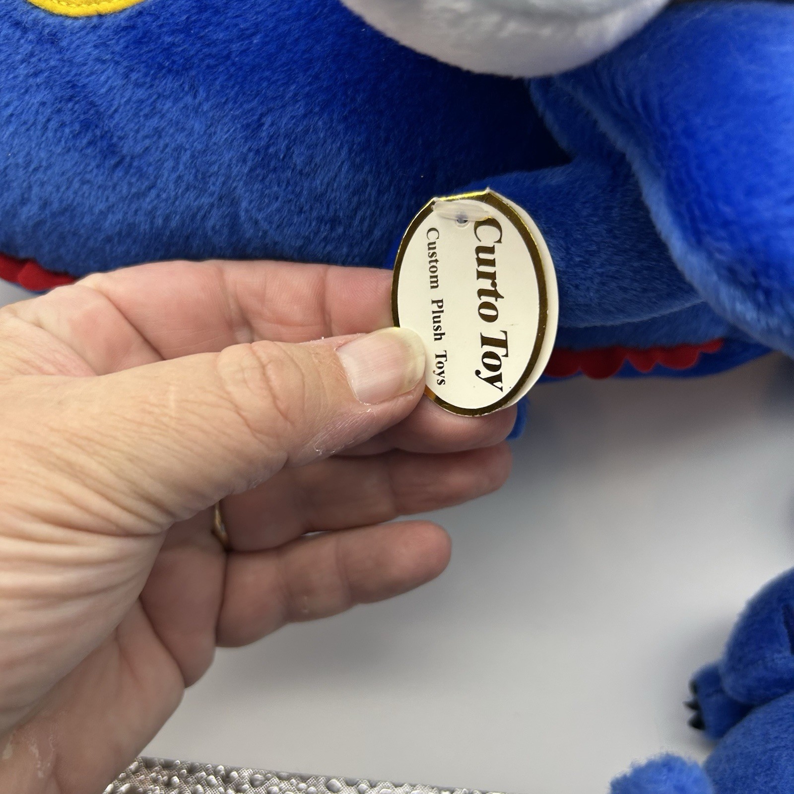 Protonix Pharmaceutical advertisement plush Dragon/devil big small Blue Yellow