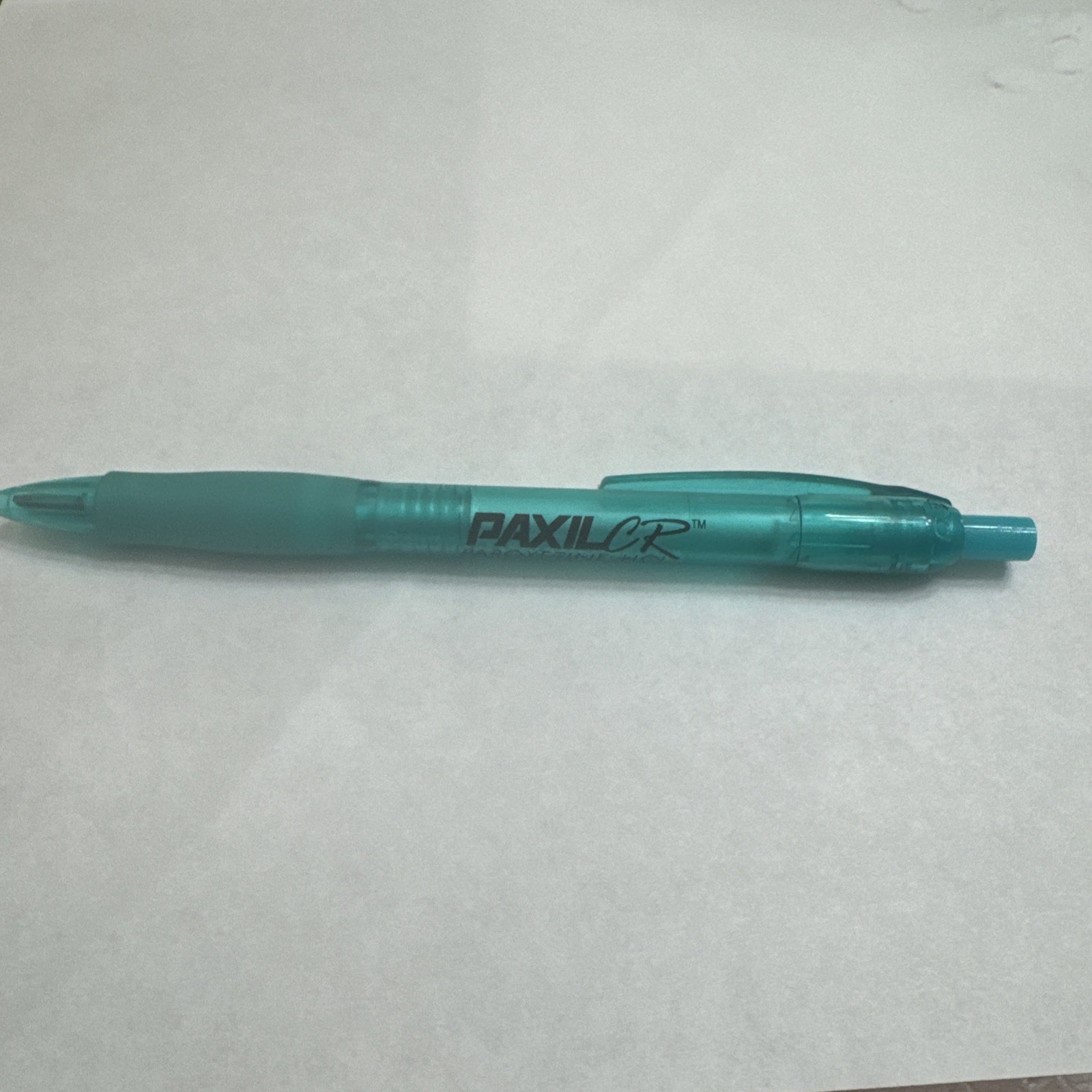 Translucent Teal Paxil PEN Drug Rep Pharmaceutical Promo Advertising