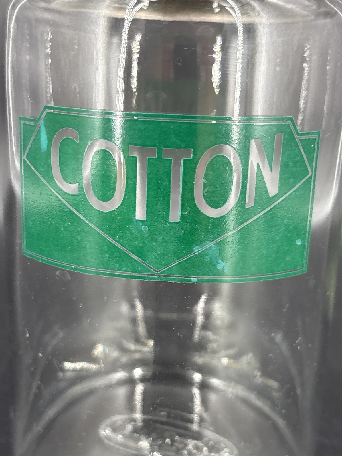 Vintage Profex Medical Office Apothecary Jar With Lid Art Deco Cotton Green