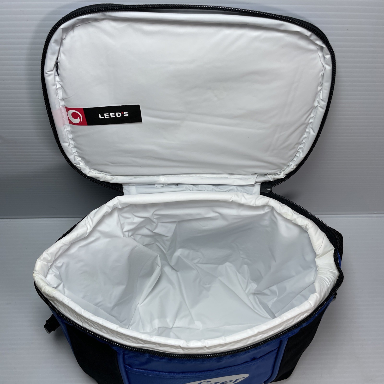 Pfizer Promotional Lunch Box with White Pill Background 11” X 5” X 7” Pockets