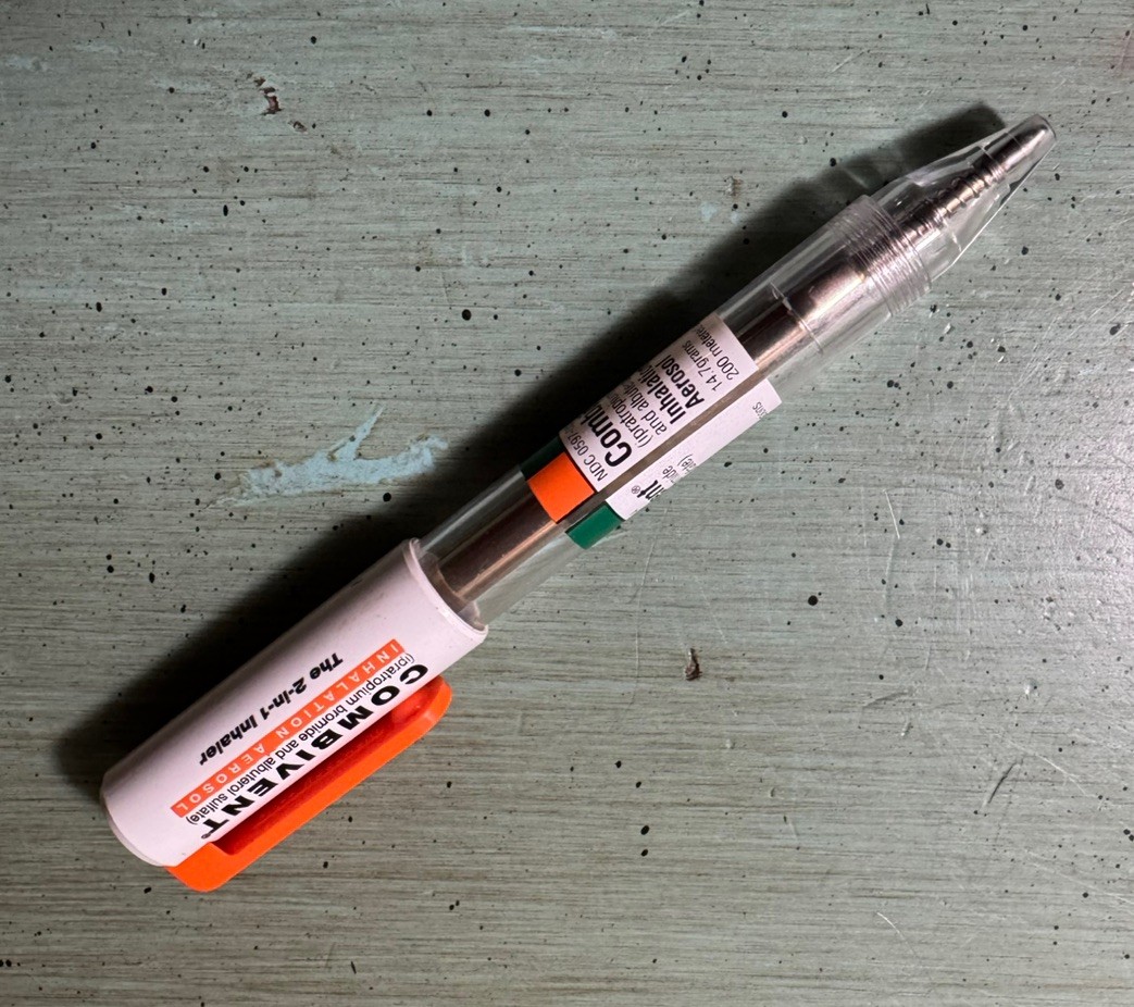 COMBIVENT PEN: Orange, Green, White, PlasticBall Point-Pharmaceutical Promo NEW