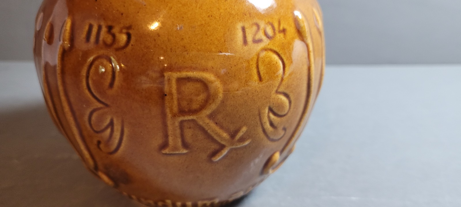 VTG Schering McCoy Ceramic Rx Apothecary Jar Vase Maimonides Secundum Artem 5″T