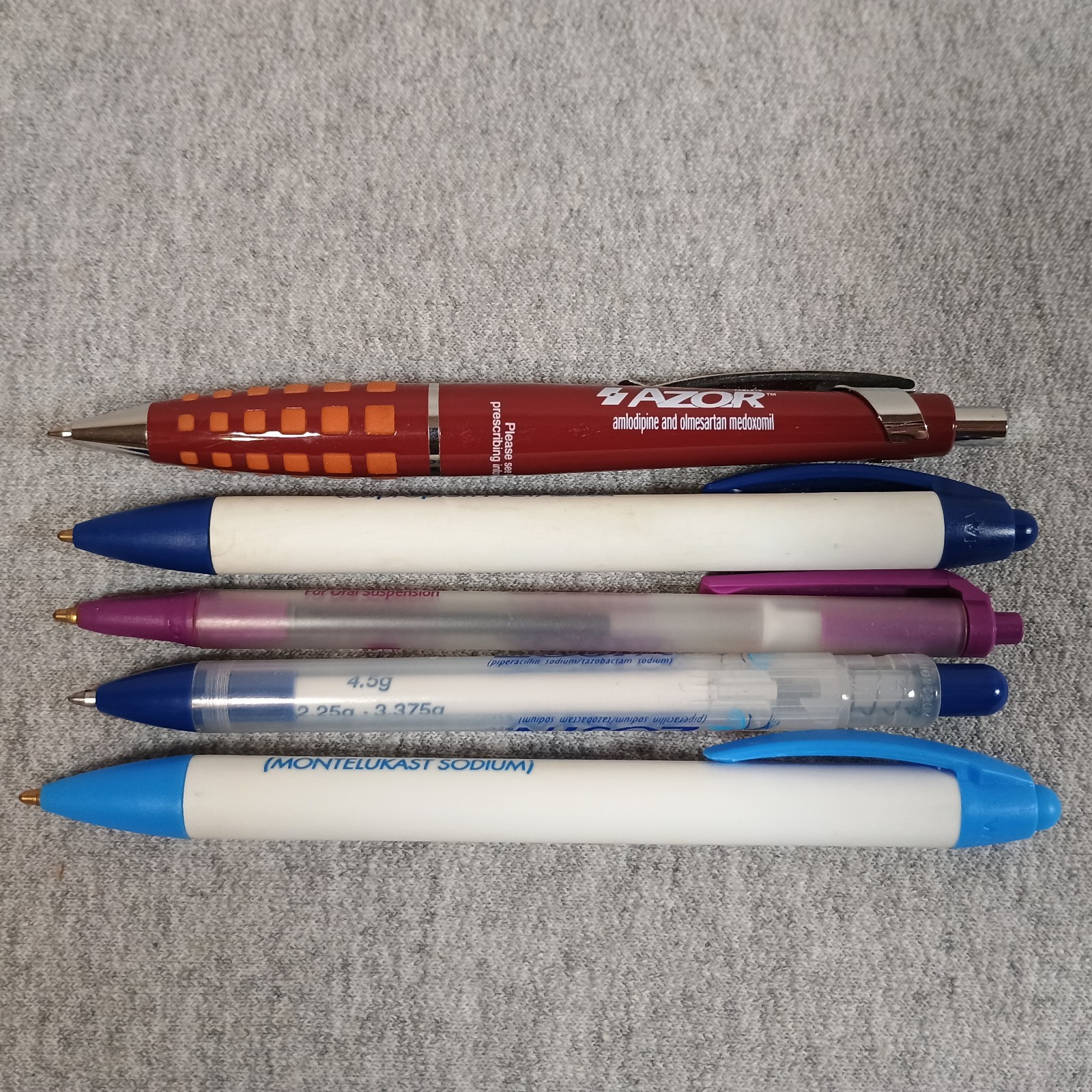 Pharmaceutical Drug Rep Pen Lot of 10 Advertising Promo Metal & Plastic