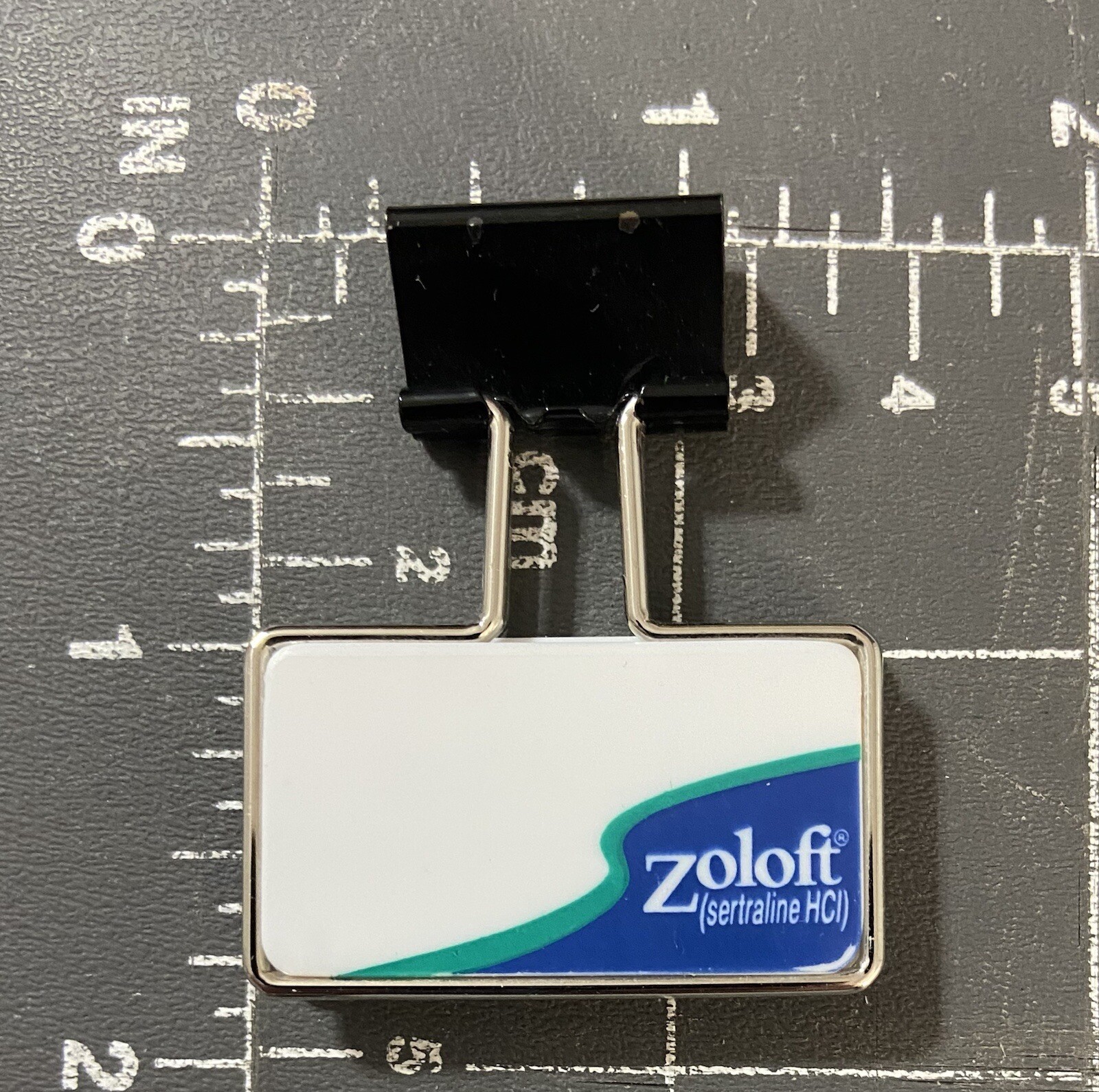 Zoloft Brand Logo Pharmaceutical Advertising Binder Clip Sales Promotional Item